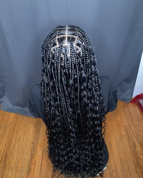 Medium Bohemian Knotless Braids, Long Goddess Braids, Braids Hairstyles Box Braids, Hairstyles Goddess Braids, Bohemian Goddess Braids, Goddess Knotless Braids, Hairstyles Box Braids, Black Kids Braids Hairstyles, Big Box Braids