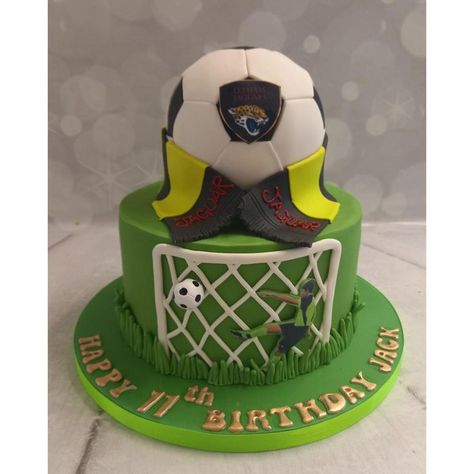 2 tier cake top one made as Football inc net and scarf 2 Tier Cake, Sport Cakes, Football Cake, Tier Cake, Cakes For Boys, Cake Toppings, Tiered Cakes, Hobbies, Football