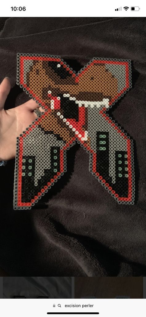 Excision Perler Pattern, Lost Lands Perler, Excision Perler, Lost Lands, Melty Bead Patterns, Perler Ideas, Perler Art, Diy Perler Bead Crafts, Beads Designs