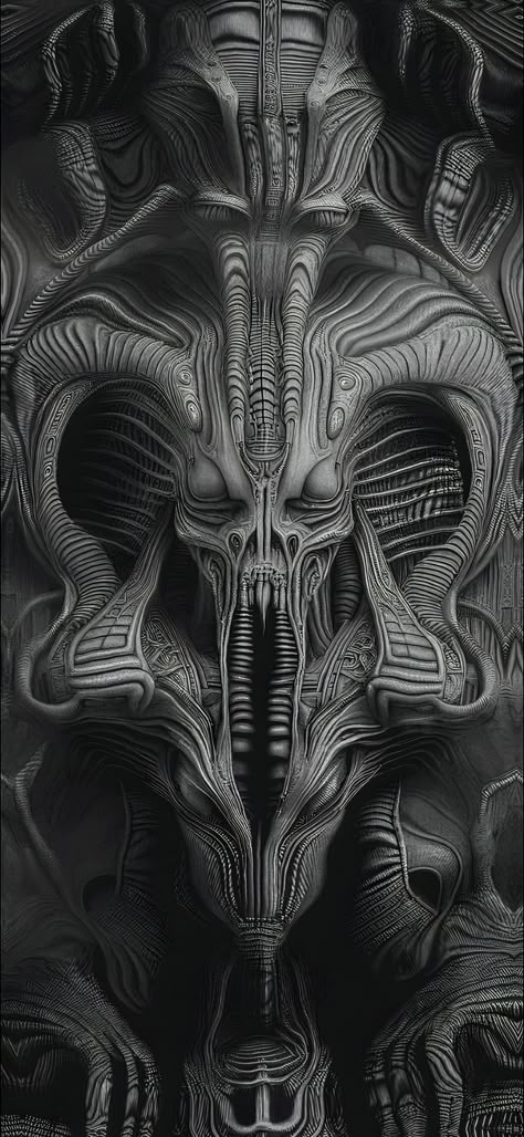 Surrealist Art Surrealism Paintings, Hr Giger Necronomicon, Hr Giger Tattoo, Giger Tattoo, Alien Covenant Concept Art, Hr Giger Alien, Biomechanical Art, Scary Pics, Hr Giger Art