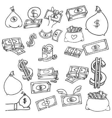 Money Doodle, Sketch Note, Money Tattoo, 타이포그래피 포스터 디자인, Doodle Tattoo, Tattoo Flash Art, Flash Art, Flower Doodles, Journal Doodles