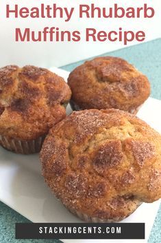 Rhubarb Cinnamon Muffins, Rhubarb Sour Cream Muffins, Easy Rhubarb Muffins, Rhubarb Muffins With Sour Cream, Rhubarb Muffins Healthy, Low Eyes, Rhubarb Muffins Recipe, Easy Rhubarb Recipes, Recipe For Roast