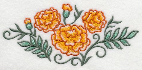 Spray Tattoo, Marigold Design, Marigold Tattoo, Avatar Tattoo, Marigold Flower, Embroidery Transfers, Identity Art, Bullet Journal Doodles, Embroidery Library