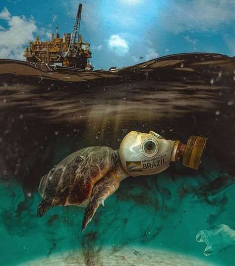 Sea Pollution Art, Animal Pollution, Pollution Painting, Kolaj Art, Sustainable Poster, Pollution Art, Pollution Project, تلوث المياه, Sea Pollution