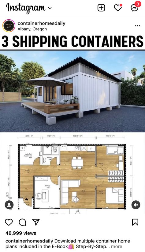 Sea Can Homes, Homes Layout, Tiny Mobile House, Interesting Houses, Sea Container Homes, Land Design, House Plans Ideas, Shipping Container Home Designs, Storage Container Homes