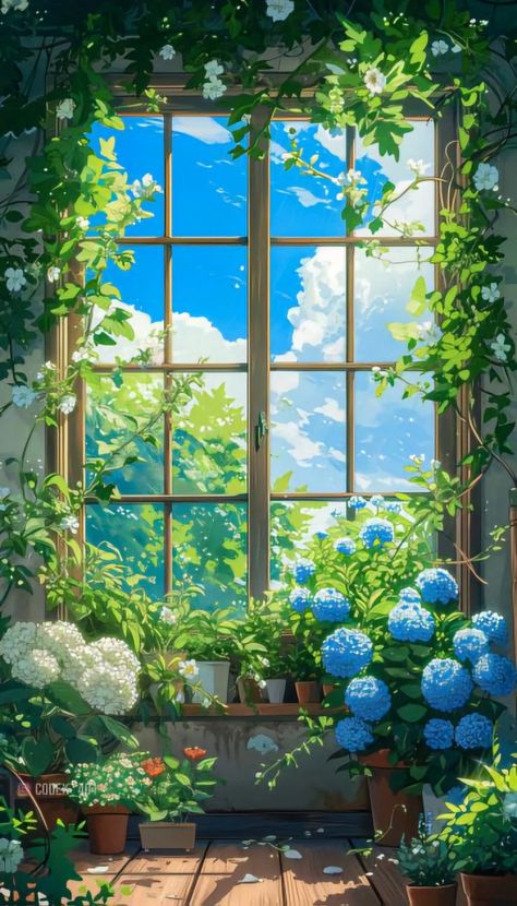 Cute Cartoon Scenery, Ghibli Summer Wallpaper, Greenhouse Wallpaper Iphone, Nature Cartoon Wallpaper, Dreamy Artwork Wallpaper Aesthetic, Anime Nature Aesthetic Wallpaper, Studio Ghibli Background Wallpapers, Ghibli Scenery Landscapes, Ipad Wallpaper Studio Ghibli