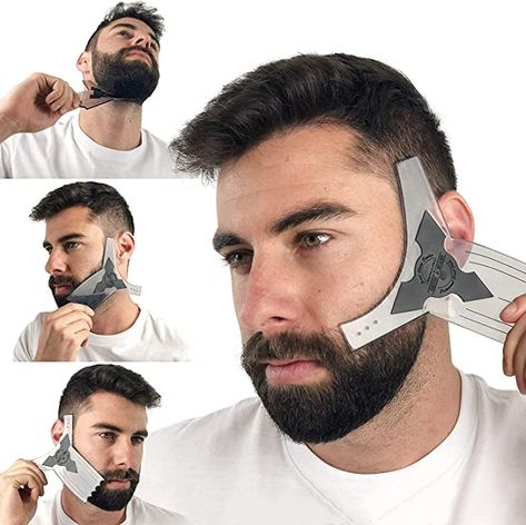 Beard Template, Beard Shaping, Beard Shapes, Men Beard, Guide Template, The Barber, Beard Combs, Awesome Beards, Grow Beard