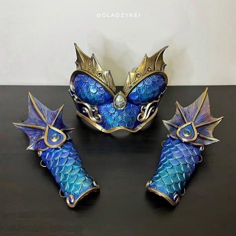 Mermaid Armor, Mystic Fashion, Armor Fashion, Elf Armor, Pokémon Drawing, Mermaid Designs, Top Cosplay, Accessory Inspo, Glass Shoes