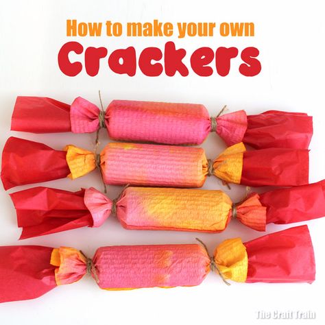 How to make your own crackers How To Make Crackers Christmas, Easy Christmas Crackers, Home Made Christmas Crackers How To Make, Diy Christmas Poppers, How To Make Christmas Crackers Diy, Make Your Own Christmas Crackers, Making Christmas Crackers, Home Made Christmas Crackers, Diy Crackers Christmas