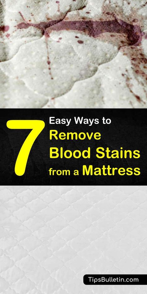 7 Easy Ways to Remove Blood Stains from a Mattress Clean House Aesthetic, Remove Blood Stains, Get Blood Stains Out, Clean Eating Dinner Recipes, Mattress Stains, Enzyme Cleaner, Baking Soda Benefits, Clean Baking Pans, Cleaning Painted Walls