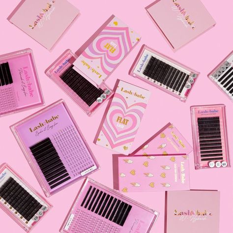 Eyelash Extensions Pink, Pink Product Photography, Creative Product Shoot, Lash Babe, Photography Styling Product, Lily Lashes, Product Shoot Ideas, Lash Trays, Product Photo Ideas