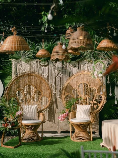 Wedding Rattan, African Wedding Theme, Filipiniana Wedding Theme, Bohemian Wedding Decor, Rattan Decor, Filipiniana Wedding, Resort Furniture, Filipino Wedding, Stile Boho Chic