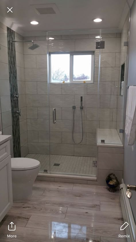 0 Entry Shower Ideas, Walk In Shower With Window Master Suite, Walk In Shower With Toilet Next To It, Guest Walk In Shower Ideas, Walkthrough Shower Ideas, Small Bathroom Remodel With Shower Only No Tub Ideas, Large Shower With Bench Walk In, Dual Entry Shower Walk In, Walk In Shower With Window