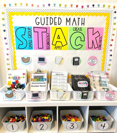 1st Grade Math Tool Kits, 1st Grade Math Bulletin Board, Math Small Group Organization, 1st Grade Math Classroom Set Up, Math Stations First Grade, Trailer Classroom, Classroom Necessities, Math Center Organization, Small Group Organization