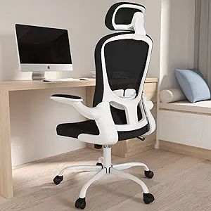 Office Chair, High Back Ergonomic Desk Chair, Breathable Mesh Desk Chair with Adjustable Lumbar Support and Headrest, Swivel Task Chair with flip-up Armrests, Executive Chair for Home Office Reclining Office Chair, Ergonomic Desk Chair, Study Chair, Swivel Chair Desk, Ergonomic Desk, Mesh Chair, Mesh Office Chair, Executive Chair, Ergonomic Office