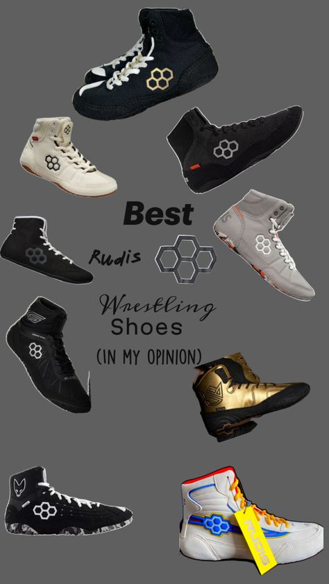 Best Rudis wrestling shoes in my opinion. These collages are for my fellow wrestlers and those who don’t know what wrestling shoe they want Wrestling Practice Outfit, Rudis Wrestling Shoes, Rudis Wrestling, Wrestling Shoes, Practice Outfits, In My Opinion, My Opinions, Don T Know, Wrestling