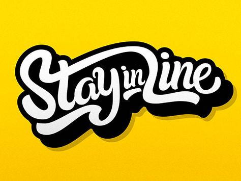 Stay In Line Illustrated Typography, Graffiti Fonts, Word Art Typography, Panda Artwork, Toyota Starlet, Logo Graphic Design, Logo Samples, Creative Logo Design, Graffiti Lettering Fonts