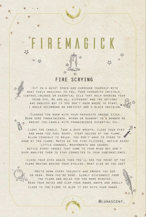 Fire Scrying Witchcraft, Scandinavian Witchcraft, Fire Scrying, Fire Magick, Imbolc Ritual, Fire Witch, Opening Your Third Eye, Wiccan Magic, Magic Spell Book