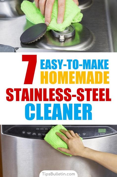 How To Clean Water Spots On Stainless Steel, Homemade Stainless Steel Sink Cleaner, Diy Stainless Steel Sink Cleaner, Diy Stainless Steel Polish, Stainless Steel Cleaner Sink, Diy Stainless Steel Cleaner Appliances, Cleaning Stainless Steel Sink, Natural Stainless Steel Cleaner, Clean Stainless Appliances