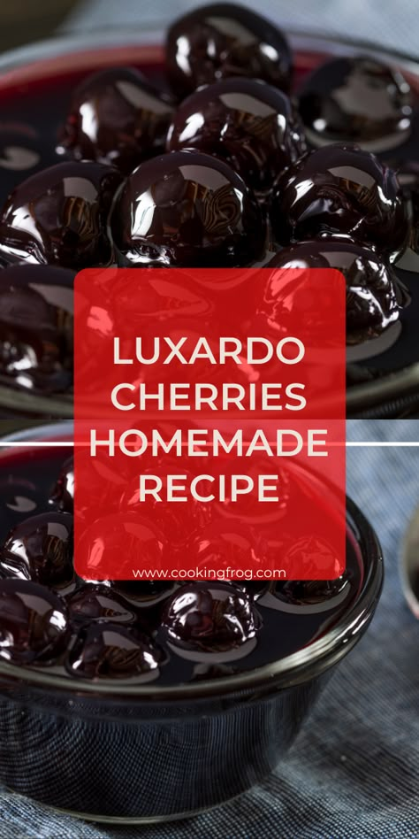 Luxardo Cherries, Maraschino Cherries Recipes, Liquor Recipes, Cherry Cocktail, Cherry Recipes, Homemade Recipe, Maraschino Cherry, Alcohol Drink Recipes, Drinks Alcohol Recipes