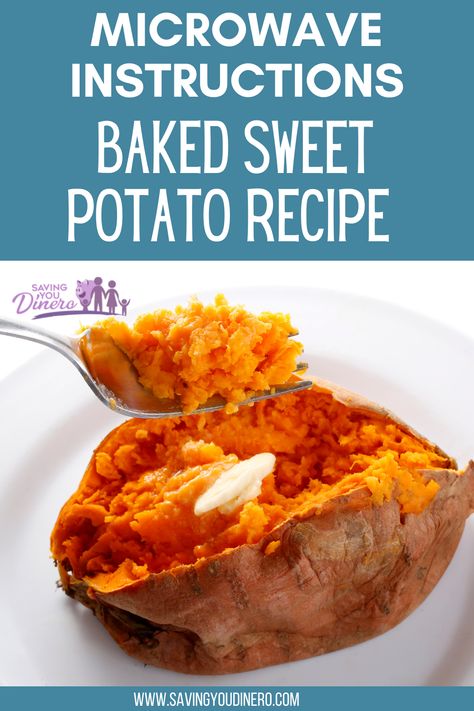 This is a delicious and quick Baked Sweet Potato Recipe - Microwave Instructions. They are so healthy and easy to make! Baked Sweet Potato Microwave, Quick Baked Sweet Potato, Sweet Potato Recipes Microwave, Sweet Potato In Microwave, Potato In Microwave, Microwave Sweet Potatoes, Canned Sweet Potato Recipes, Brown Sugar Sweet Potatoes, Recipes Microwave