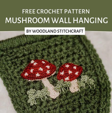 Free Crochet Pattern Mushroom Wall Hanging • Free Crochet Patterns Crochet 2d Mushroom, Crochet Mushroom Applique Pattern Free, Crochet Mushroom Blanket Pattern Free, Mushroom Granny Square Pattern Free, Crochet Wall Hangings Free Patterns, Free Crochet Mushroom Pattern, Mushroom Granny Square Pattern, Free Crochet Tapestry Patterns, Crochet Patterns Mushroom