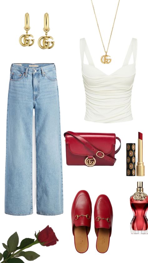 #outfitinspo #summerfit #jeansoutfit #gucci #streetwear #cuteoutfit #fashion #style Fashion Trend Board, Gucci Style, Street Trends, Over 50 Womens Fashion, Fashion Group, Create Outfits, Womens Fashion For Work, Dressy Outfits, Fashion Over 50