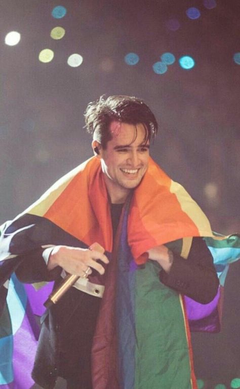 Brenden Urie, Dallon Weekes, Lgbt Flag, Brendon Urie, Panic! At The Disco, The Perfect Guy, Emo Bands, My Chemical, Fall Out Boy