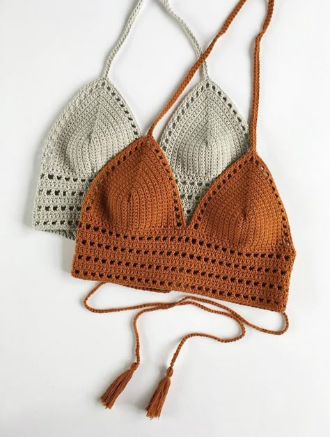 Bralette de crochet: Parte 1 copas | Revista KENA México Crochet Swimwear Pattern, Crochet Bra Pattern, Swimwear Pattern, Crochet Bra, Crochet Crop Top Pattern, Mode Crochet, Pola Amigurumi, Crochet Swimwear, Crochet Bralette