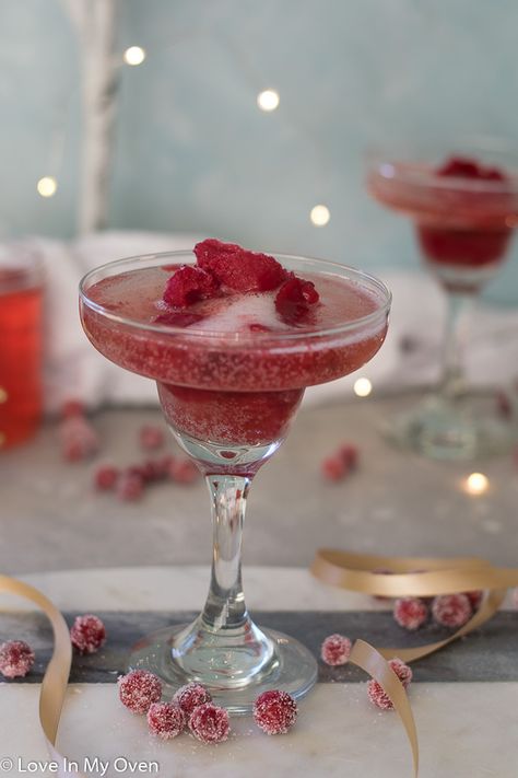 Cheers! This cranberry sorbet champagne float couldn’t be easier to make, and is the perfect winter champagne cocktail for celebrating! Please note this post contains […] The post Cranberry Sorbet Champagne Float appeared first on Love In My Oven. Sorbet Drink, Cranberry Sorbet, Sorbet Champagne, Cranberry Champagne Cocktail, Vodka Cranberry Cocktail, Russian Standard Vodka, Champagne Float, Champagne Sorbet, Peach Vodka