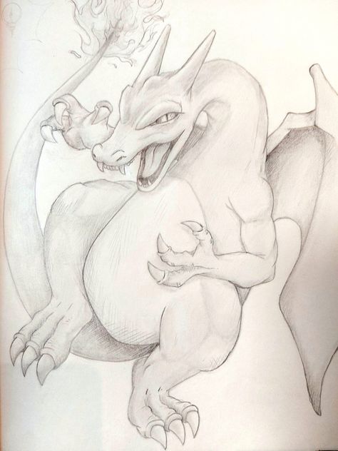 Charizard draw with pencil, about 6 hours of work by me :) Charizard Drawing Art, Pokemon Charizard Drawing, Pokemon Pencil Drawings, Pokemon Sketches Pencil, Charizard Drawing, Charmander Drawing, Normal Drawing, Draw With Pencil, Pokemon Sketch