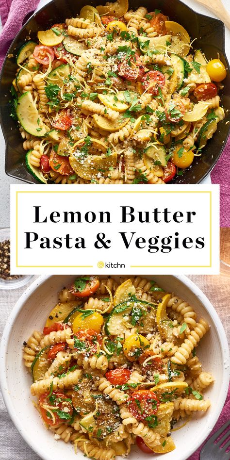 Quinoa And Pasta Recipes, Pasta Side Recipes, Vegetarian Recipes Pasta, Lemon Butter Pasta, Pasta And Veggies, Veggie Pasta Recipes, Pasta Veggies, Nutritious Desserts, Veggies Recipes