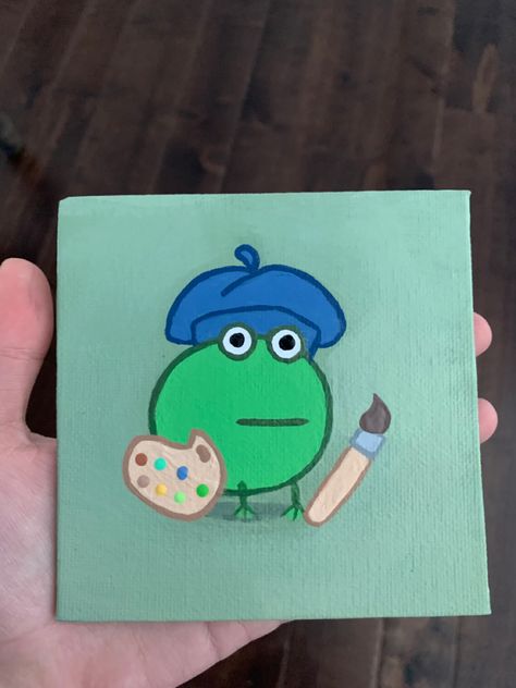 A Frog, Painting Ideas, Canvas, Art