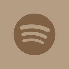 Spotify Brown Aesthetic, Spotify Logo, Widget Photos, Spotify Icon, Brown Icons, Beige Icons, Brown Theme, Logo Aesthetic, Brown Apple