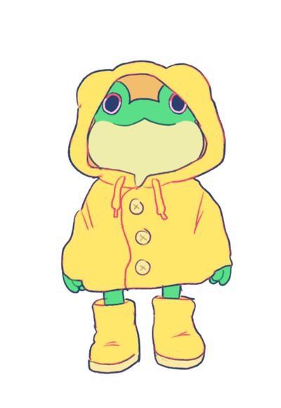 Cartoon Frog, Frog Drawing, Posca Art, Yellow Raincoat, Frog Art, A Frog, Dessin Adorable, Cute Frogs, Cute Little Drawings