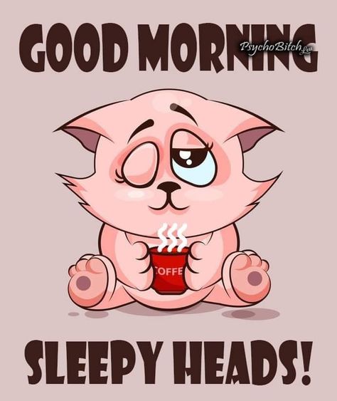 Sleepy Head Quotes, Head Quotes, Morning Hugs, Monday Humor Quotes, Funny Coffee Quotes, Good Morning Sunshine Quotes, Funny Good Morning Quotes, Sleepy Head, Good Morning Animation