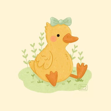 Anna Lunak - Illustrator & Shop Owner on Instagram: “This cute duckling is preparing to keep you company as a magnetic bookmark 🧡 Will be available this Saturday 6pm CEST with lots of other …” Duck Drawing, Cute Ducklings, Murals For Kids, Shop Owner, Embroidery Hoop Art, Cool Backgrounds, Purple Wallpaper, Room Posters, Pottery Painting