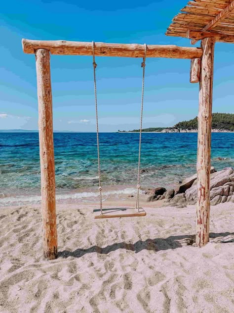 The top 10 best beaches of Sithonia, Halkidiki - Tzatchickie Beach Restaurant Design, Outdoor Beach Decor, Beach Lounge, Beach Cafe, Resort Design, Beach Activities, Beach Design, Find Peace, Best Beaches