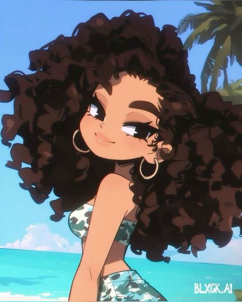 Pure Evil, Human Form, Brown Art, Cartoon Girl, 5 Hours, Game Changer, Curly Hair, Hair