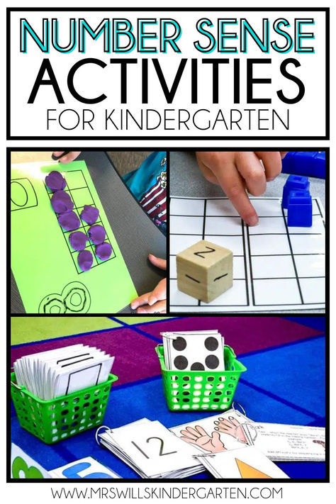 Are you looking for some fun and engaging number sense activities for kindergarten? Check out this post! I'm sharing my favorite kindergarten number sense activities that are perfect for practicing number identification, counting, subitizing, and more! Click here to take a closer look at these kindergarten number sense activity ideas. Number Sense Games Kindergarten, Counting Games For Kindergarten, Numeracy Games Kindergarten, Number Building Activities, Senior Kindergarten Activities, Counting To 5 Activities Kindergarten, Math Activity Kindergarten, Number Fluency Kindergarten, Grade 1 Number Sense Activities