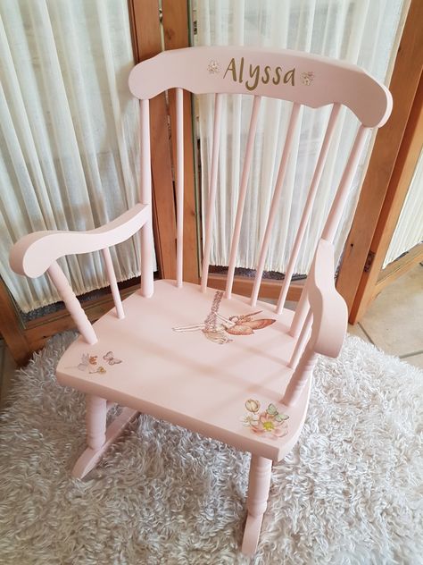 Little girls fairy themed rocking chair Kids Rocking Chair, Kids Chair, Baby Style, Kids Chairs, Rocking Chair, Baby Nursery, Baby Fashion, Nursery, Cricut