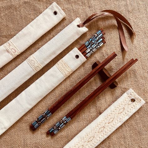 Personalized Chopsticks, Bronze Anniversary, Japanese Chopsticks, Cotton Pouch, Pearl Inlay, Class Design, Mother Pearl, Canvas Pouch, Chopsticks