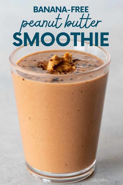 Bananas can be great in smoothies, but what do you do if you run out or just don't like them? Here’s how to make a peanut butter smoothie without banana. Smoothie Recipe Without Banana, Perfect Smoothie Recipe, Peanutbutter Smoothie Recipes, Smoothie Without Banana, Mocha Smoothie, Best Healthy Smoothie Recipe, Smoothie Flavors, Smoothie Diet Challenge, Peanut Butter Banana Smoothie