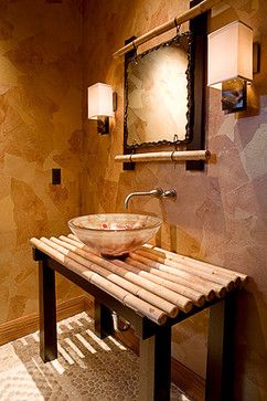 Bamboo Bathroom Design Ideas, Pictures, Remodel, and Decor - page 8 Sabi Wabi, Toilette Design, Simple Bathroom Remodel, Sabi Style, Bamboo House Design, Bamboo Decor, Bathtub Remodel, Bamboo Bathroom, Cabinet Remodel