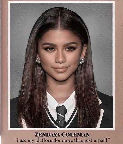 College picture | college book picture | school book picture | transformation trend School Picture Makeup, Zendaya Model, Yearbook Photoshoot, Professional Profile Pictures, Celebrity Yearbook Photos, Yearbook Pictures, Zendaya Style, Yearbook Photos, Zendaya Coleman