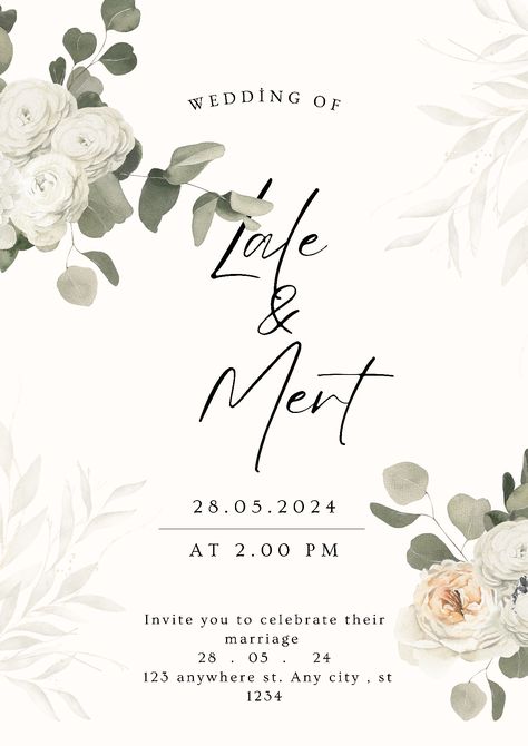 Wedding Invitation Pdf, Floral Themed Wedding, Physical Media, Wedding Card Frames, Eucalyptus Wedding Invitation, Digital Wedding Invitations, Personalised Wedding Invitations, Eucalyptus Wedding, Digital Weddings