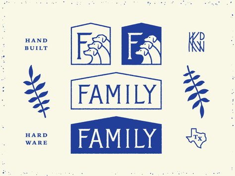 Recent work for my good friend Kelly DeWitt who just launched her new hardware brand Family.   I really wanted to convey a sense of belonging and Family Branding Design, Family Graphic Design, Heritage Logo, Family Seal, Badge Icon, Family Logo, Brand Inspiration Board, Creative Block, Brand Development