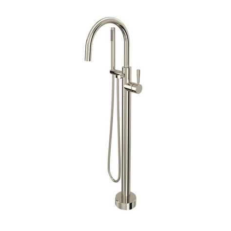 Transitional Style Bathroom, Floor Mount Tub Filler, House Of Rohl, Nautical Elements, Roman Tub Faucets, Roman Tub, Bathroom Tub, Tub Filler, Tub Faucet