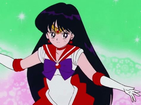 Sailor Mars Gif, Mars Gif, Sailor Moon Sailor Mars, Sailor Moon Mars, Soul Work, Sailor Senshi, Sailor Mars, Aesthetic Images, Drawing Reference Poses