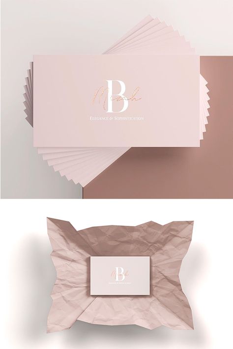 Bridal Business Cards, Business Card Gallery, Chic Business Card, Feminine Business, Classy Minimalist, Pink Feminine, Unique Business Cards Design, Fashion Business Cards, Buisness Cards